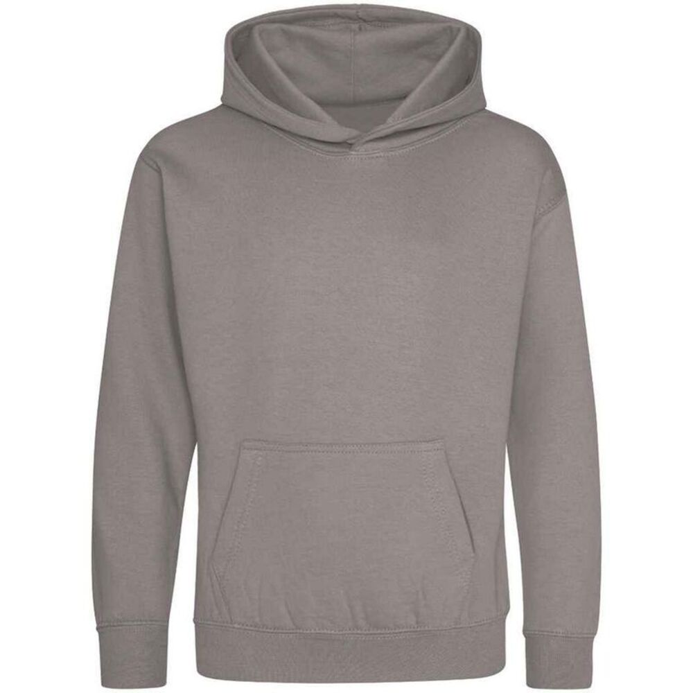 Awdis Childrens/Kids Heather Hoodie / Platinum Grey